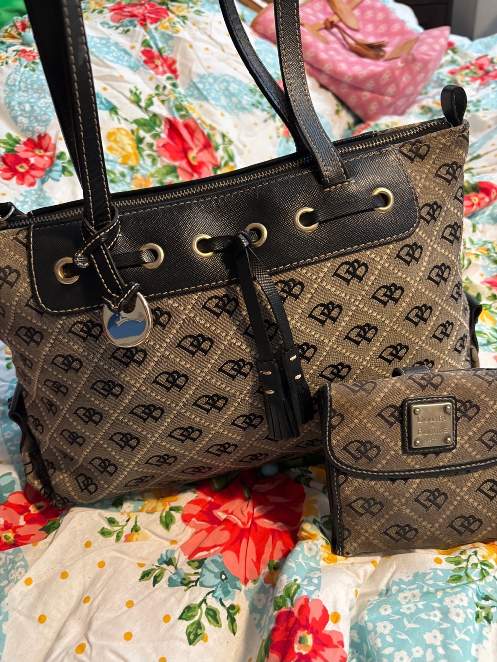 Y2K Dooney & Bourke Shoulder Set with Purse and matching Wallet